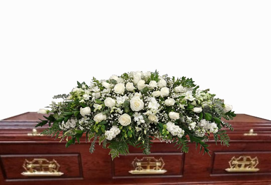 Image of Floral Casket - Any Colour