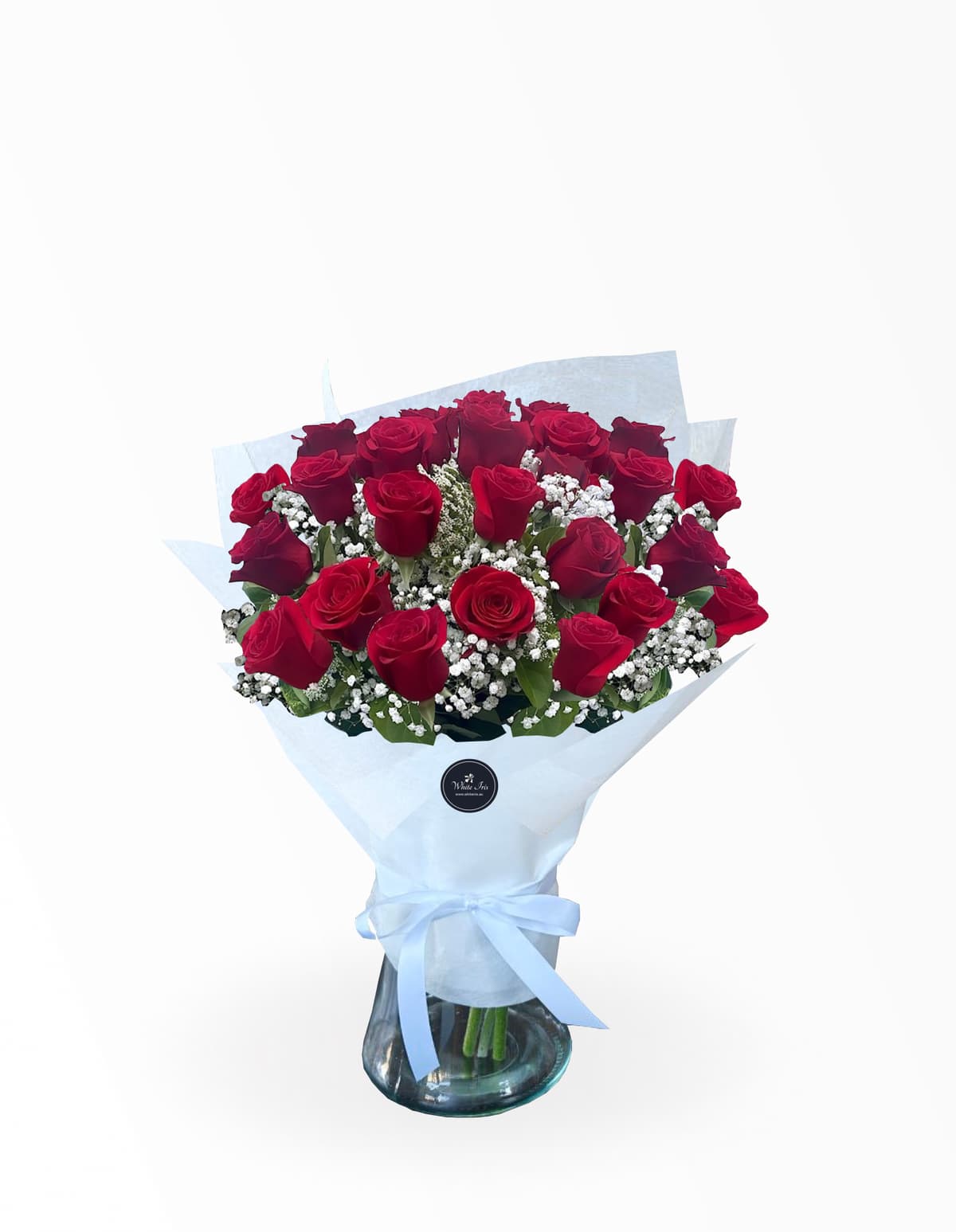 Image of 24 Red Roses In a Vase
